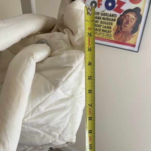 Zara Off White Quilted Tote w/ Removable Strap - Picture 8 of 9